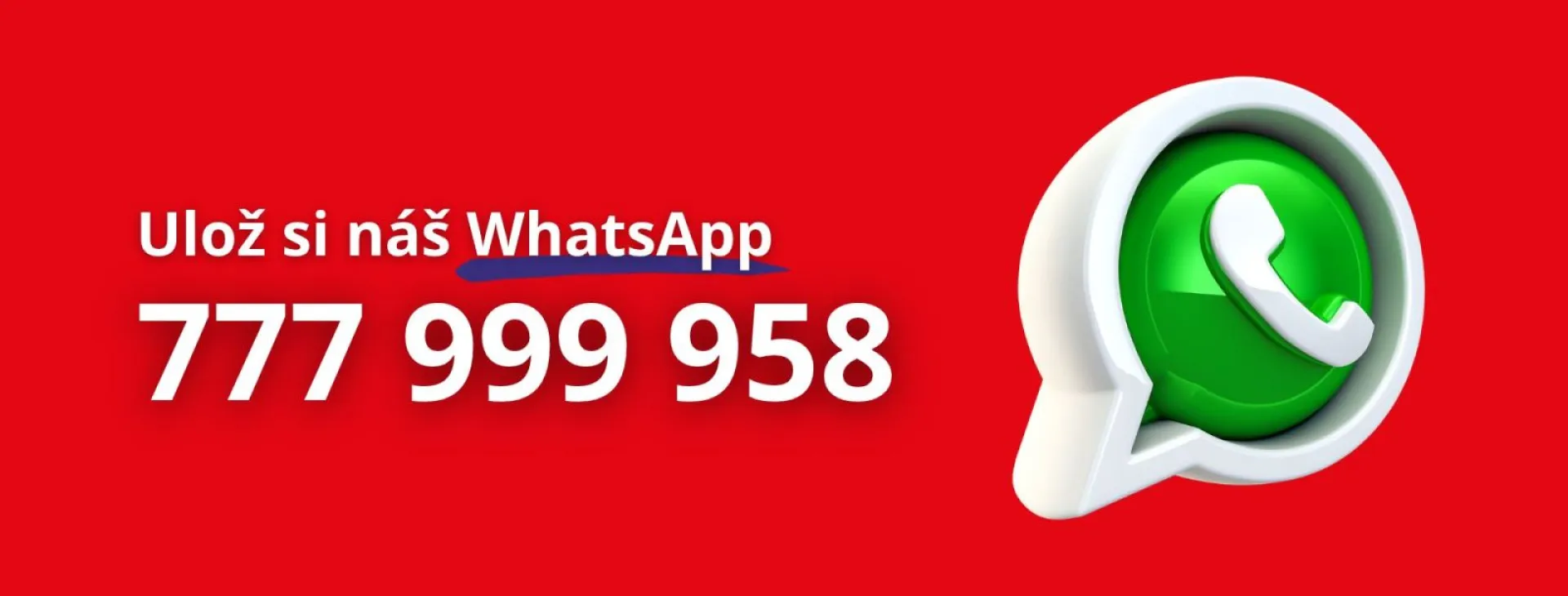 Ulož si náš WhatsApp!